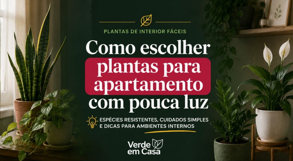 Como escolher plantas para apartamento com pouca luz