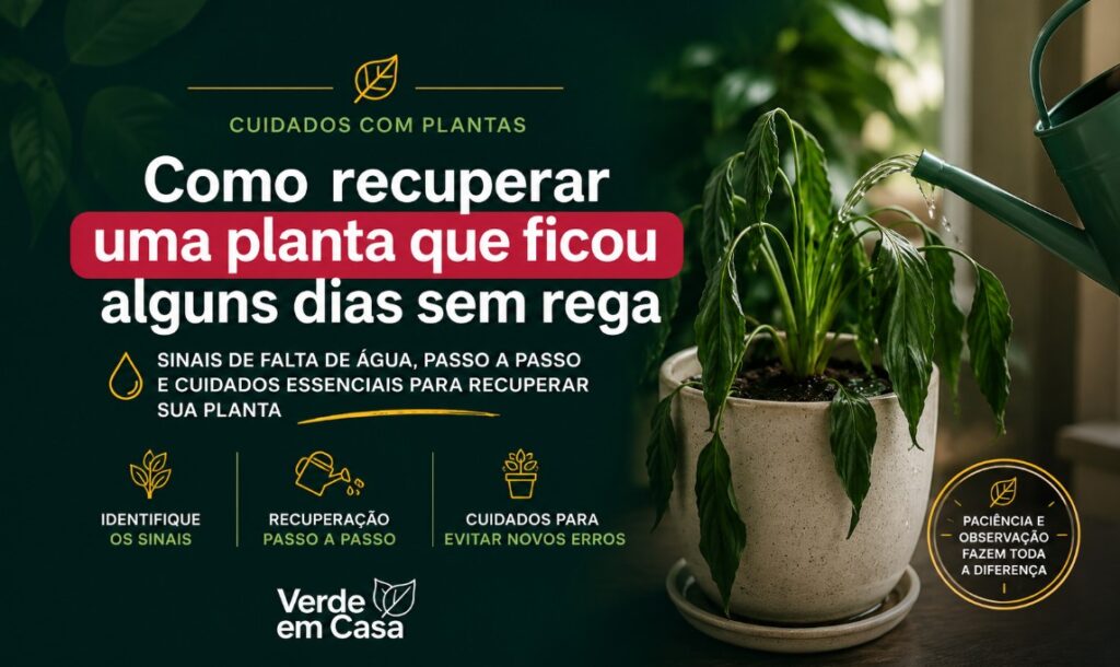 Como recuperar uma planta que ficou alguns dias sem rega